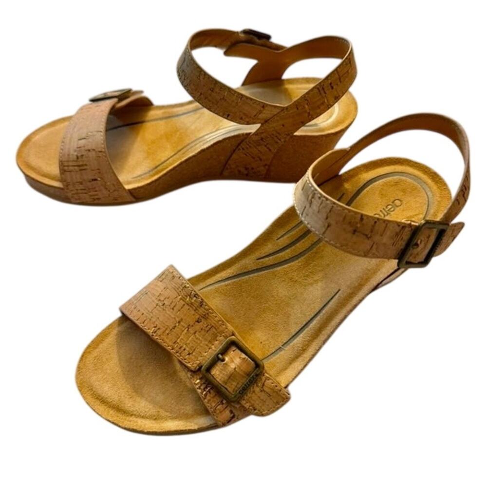 NWOB Aetrex Lexa Quarter Strap Wedge Cork Women's sz. 10